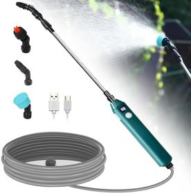 Battery Powered Sprayer Wand,23.6" Electric Sprayer Telescopic Wand with 3 Spray Forces, Battery Indicator, 16.4FT Hose