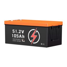 48V 105Ah Golf Cart Lithium Battery, 48 Volt Golf Cart Battery with 200A BMS, LCD Monitor and Mobile APP, LiFePO4 Battery with 600A Peak Current