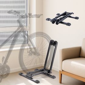 Foldable Bike Rack For 20 To 29 Inch Mountain & Road Bikes Storage Stand 2 Pack (Option: Black)