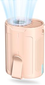 Portable Waist Fan, Wearable Shirt Fan Rechargeable with 25H Battery Life, 6600RPM Strong Wind (Color: Pink)