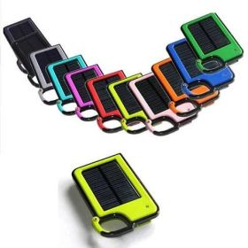 Clip-on Tag Along Solar Charger For Your Smartphone (Color: black)