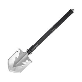 Folding Multitool Portable Compact Camping Survival Shovel (Color: black, Type: Style A)